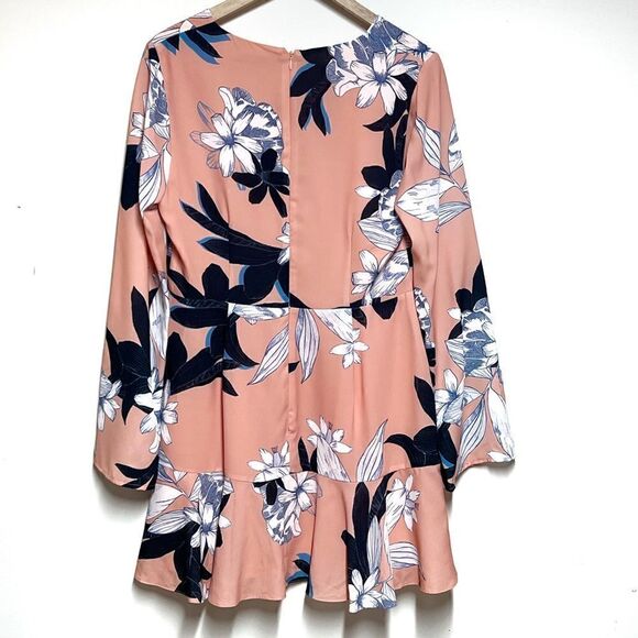 NWOT Cooper St Peachy Floral Deep V Mini Dress Womens Sz 10 Host Pick - Picture 4 of 8